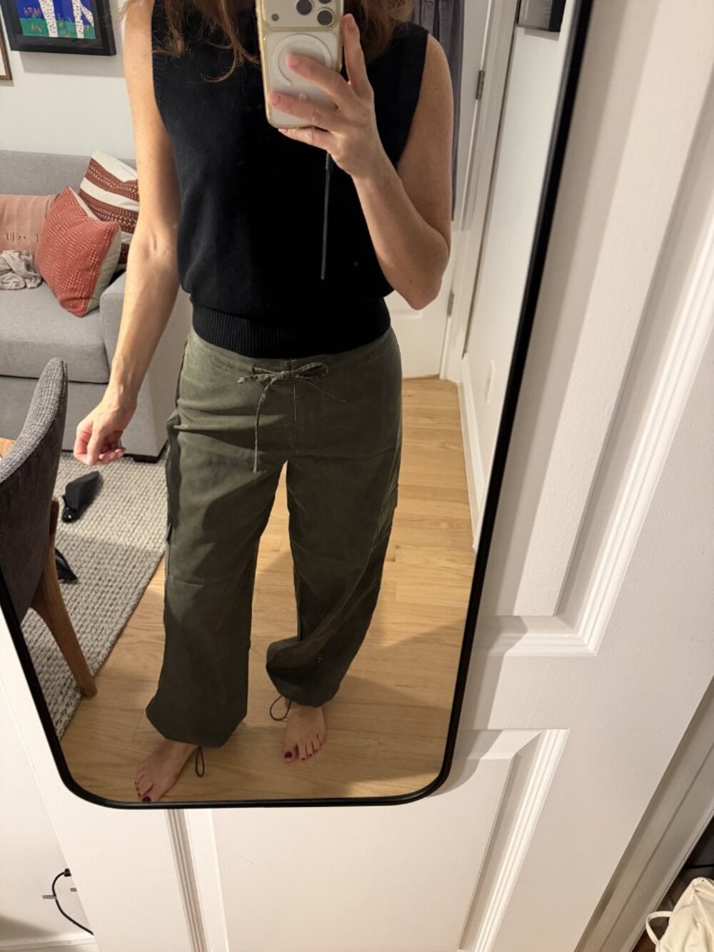 Reformation Sawyer Cargo Pant Dark Green Size 2